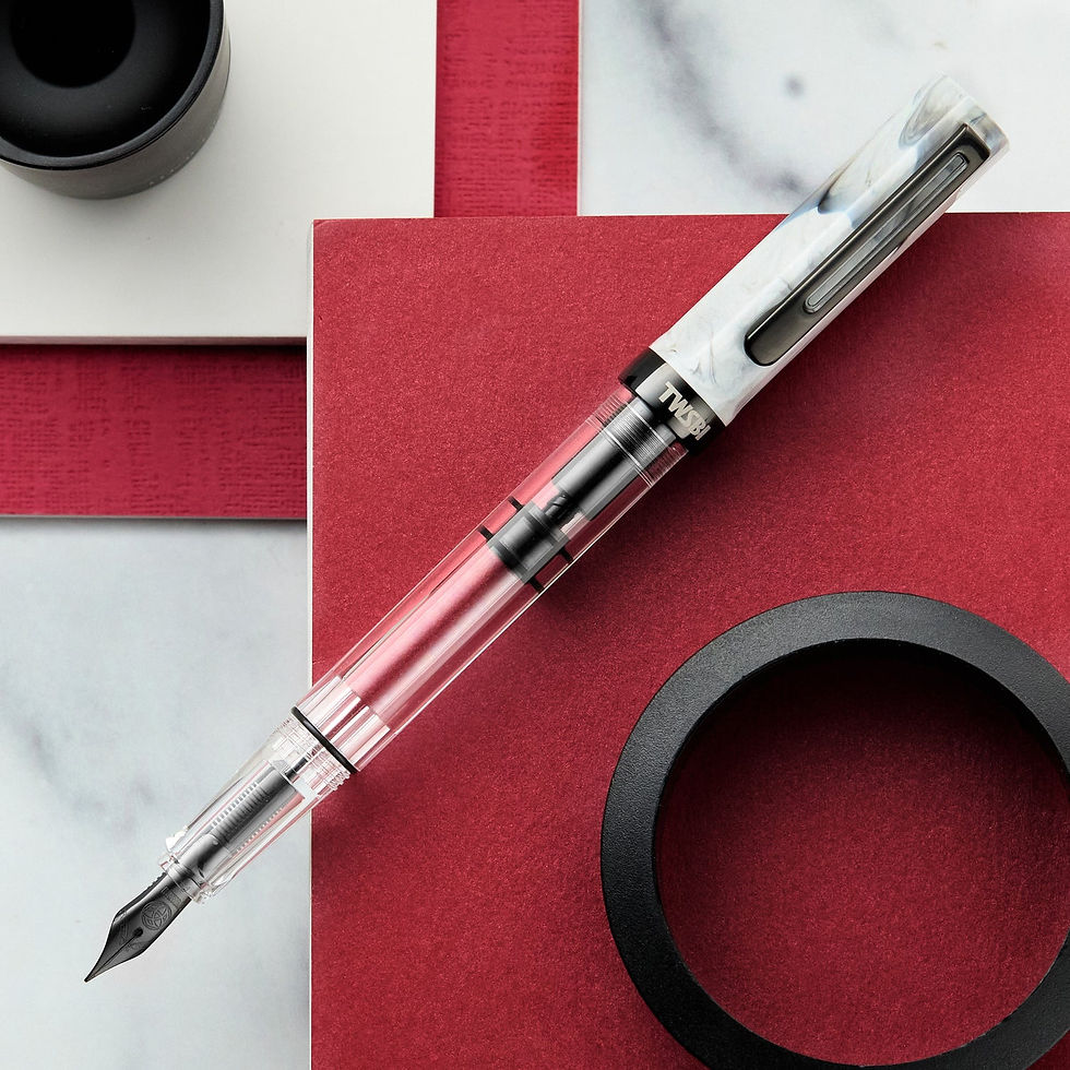 Thumbnail: TWSBI ECO Fountain Pen - Carrara w/ Onyx Trim