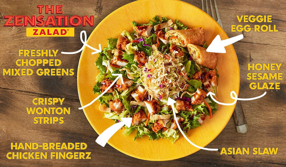 Zaxby's Asian Zensation Zalad and HandRolled Egg Rolls Make a Limited