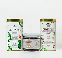 the divine foods PCOS remedy Kit - Gulkand honey + Paruthi Paal + Miracle Mix