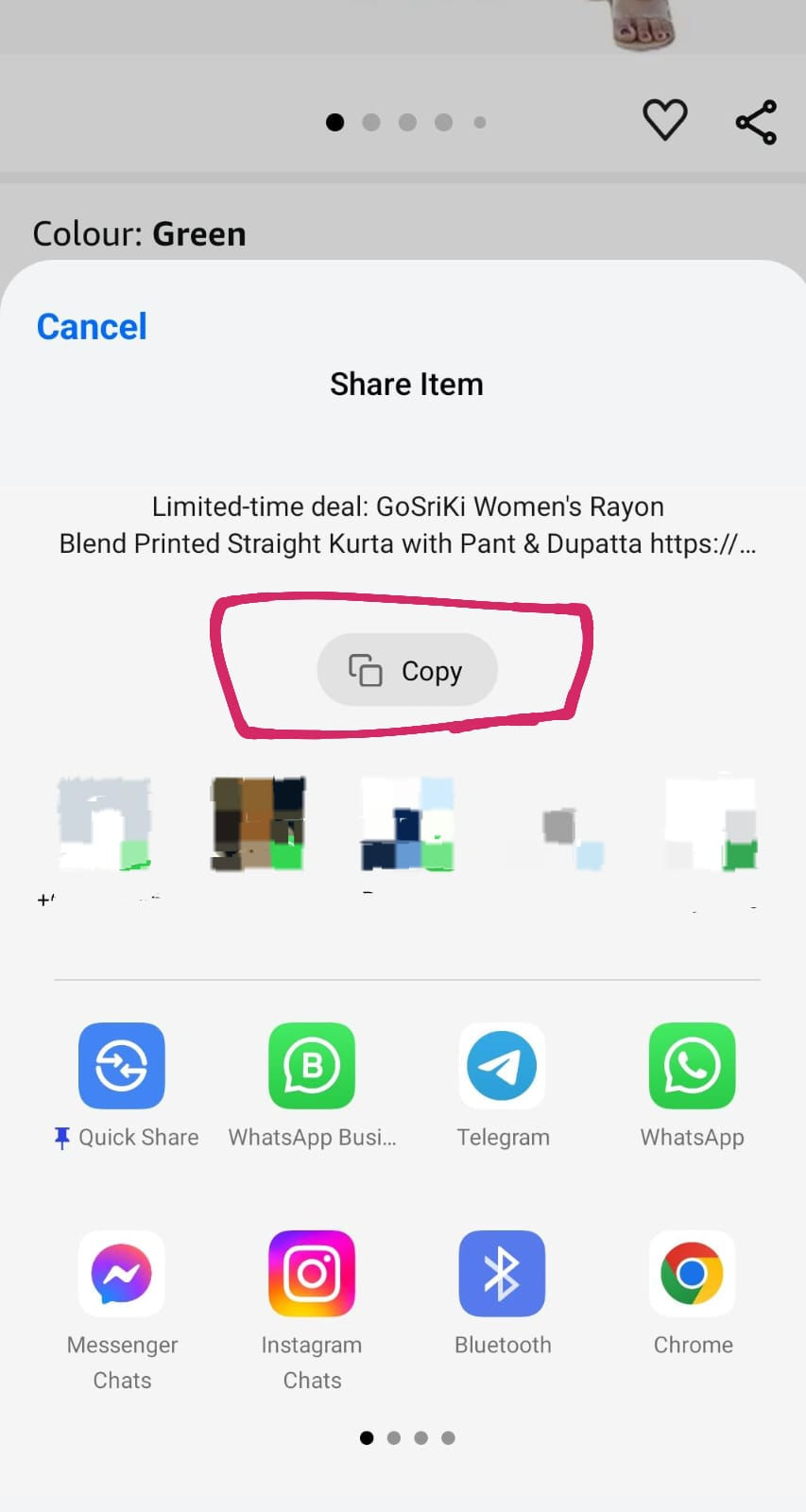 copy product link from amazon