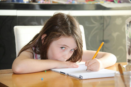 girl writing