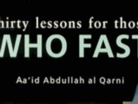 “Ramadhaan Calls For The Preservation Of Time.” 
