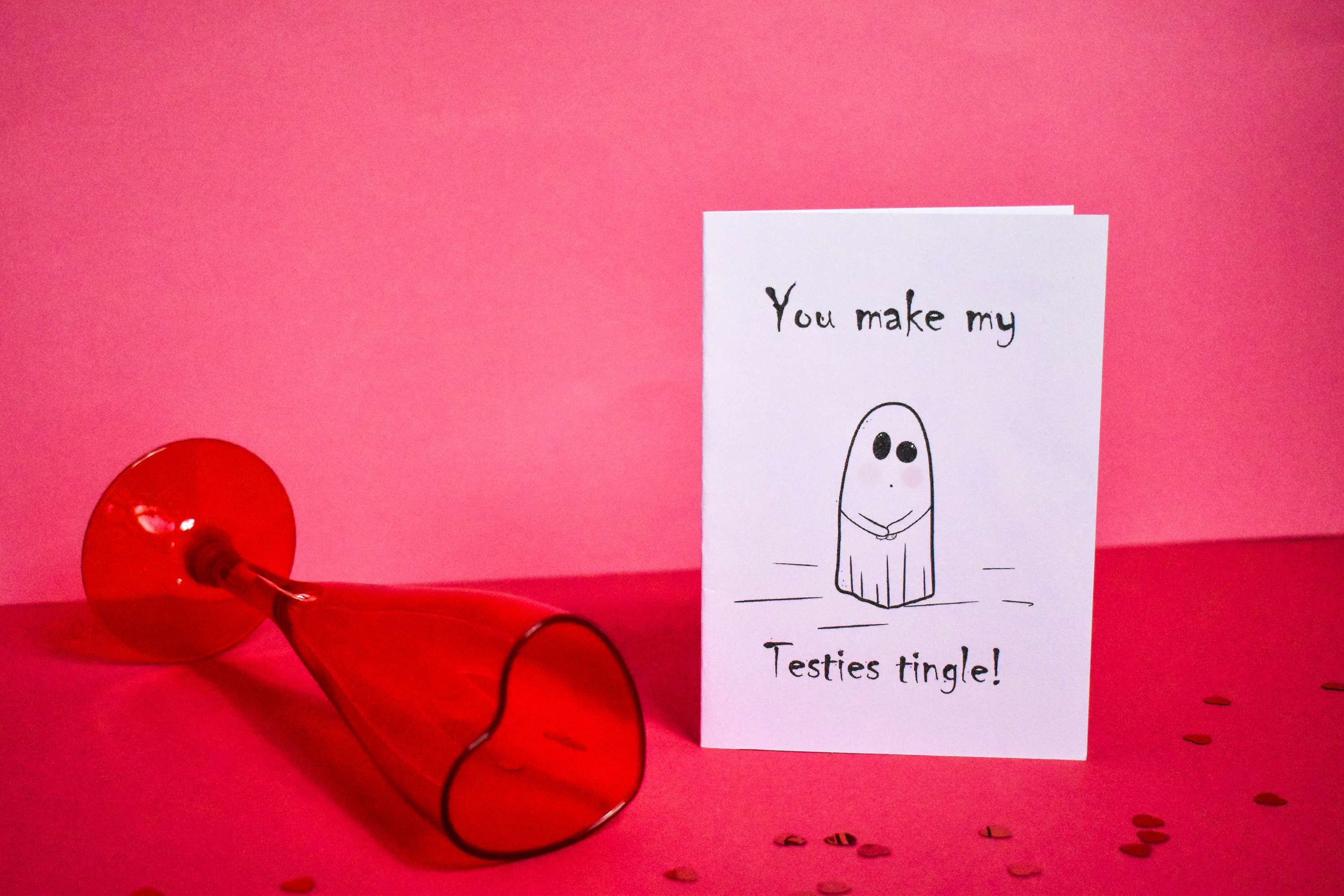 You make my testies tingle couples valentines card