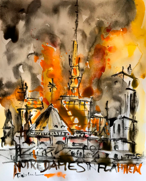 Die Kathedrale Notre-Dame de Paris 19. Februar 2022