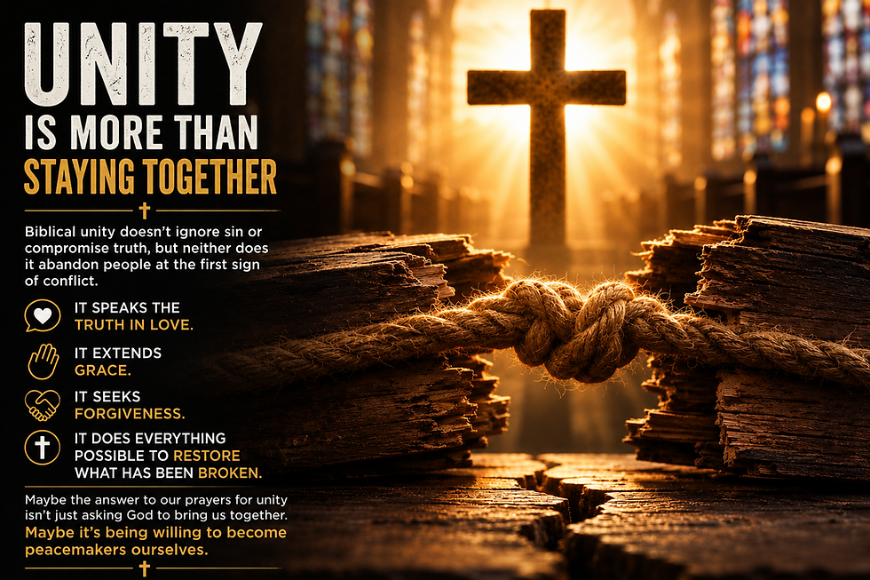 Unity Is More Than Staying Together—It's Fighting for Reconciliation