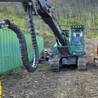 Neuson harvester with OEM ITR tracks