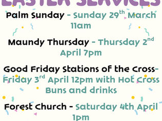Our Easter Services for 2026