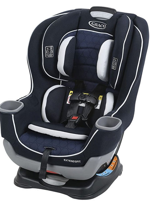 Graco Convertible Car Seat, Extend2Fit, Safe Rear-Facing Position, 10 Position Adjust