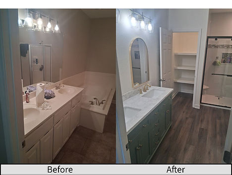 Full bath remodel with new vanity in Lake Hamiton Arkansas