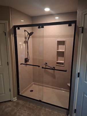 Finished tub to shower conversion