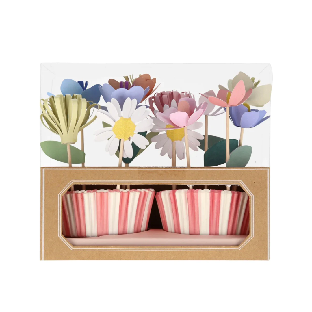 Flower Garden Cupcake Kit (x 12 toppers)