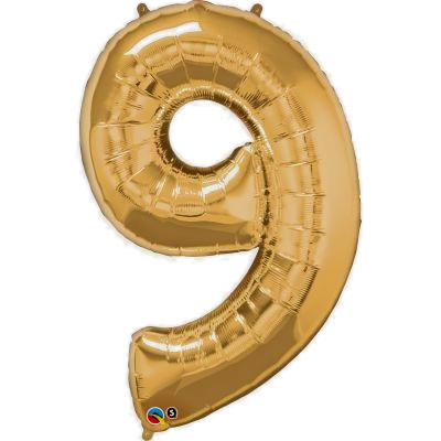 Thumbnail: 86cm Gold Number Foil Balloon