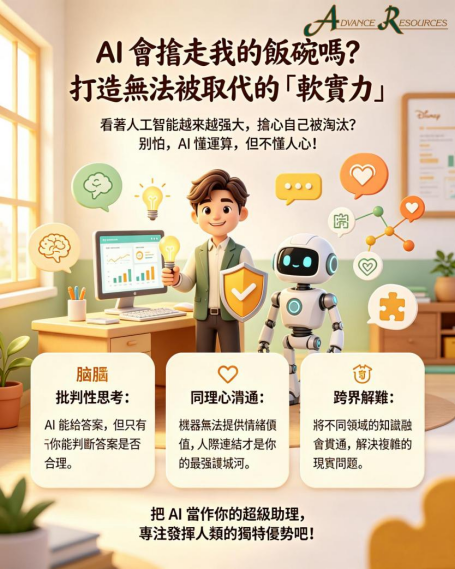 🤖 AI 會搶走我的飯碗嗎?打造無法被取代的「軟實力」 🛡️