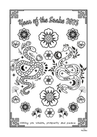 Chinese New Year Color Pages & Zodiac