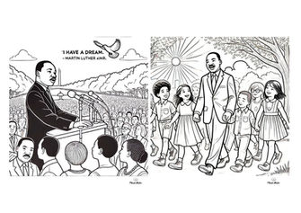 Martin Luther King Jr Color Page & Activities