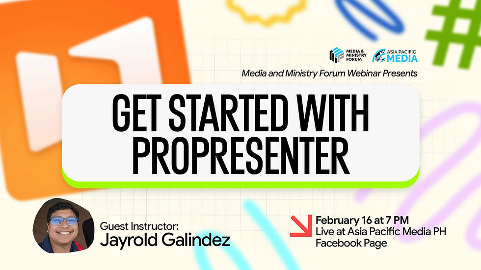 S03 E01: Get Started with ProPresenter | Media & Ministry Forum Webinars