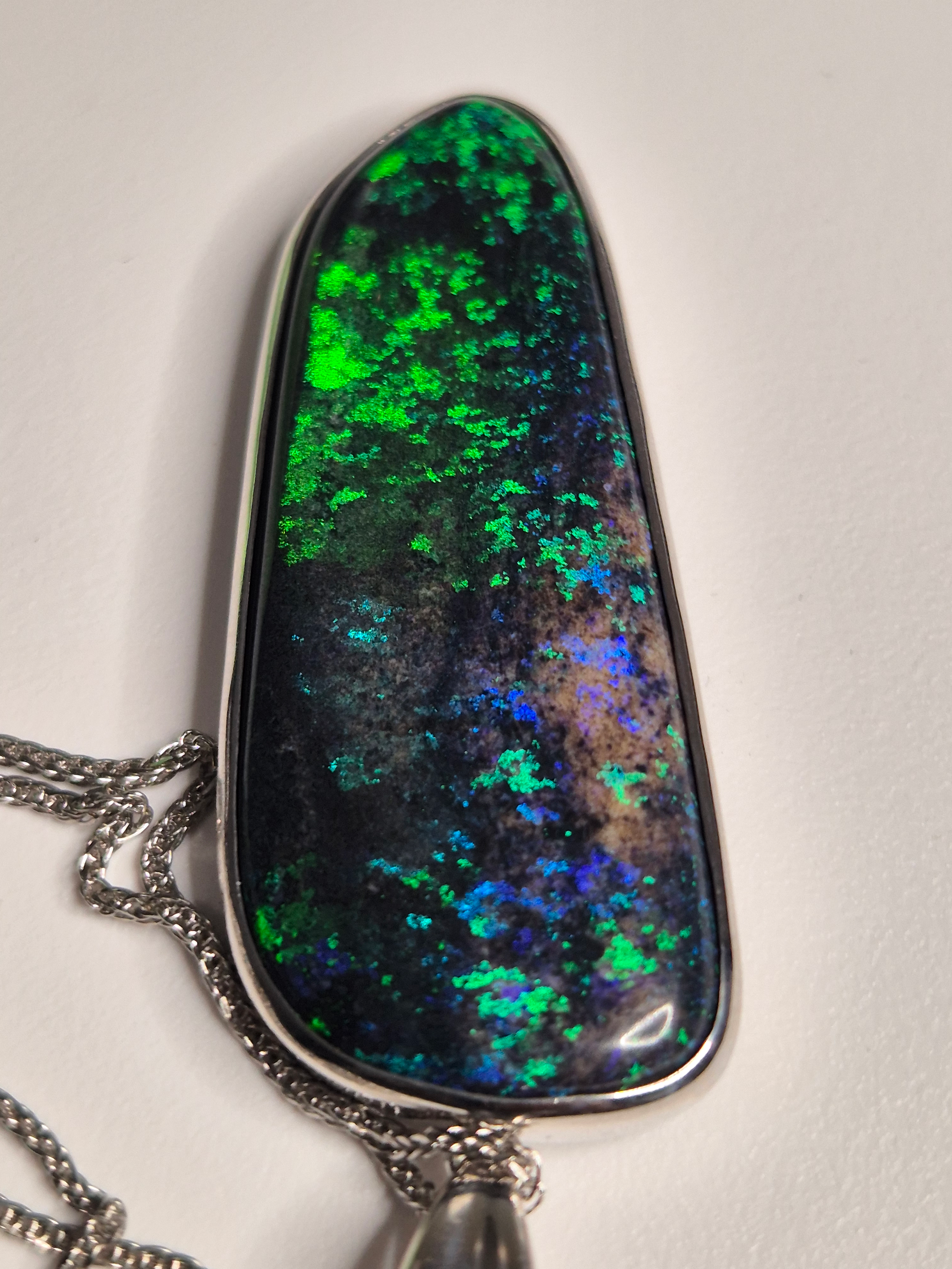 ANDAMOOKA HARD MATRIX OPAL PENDANT