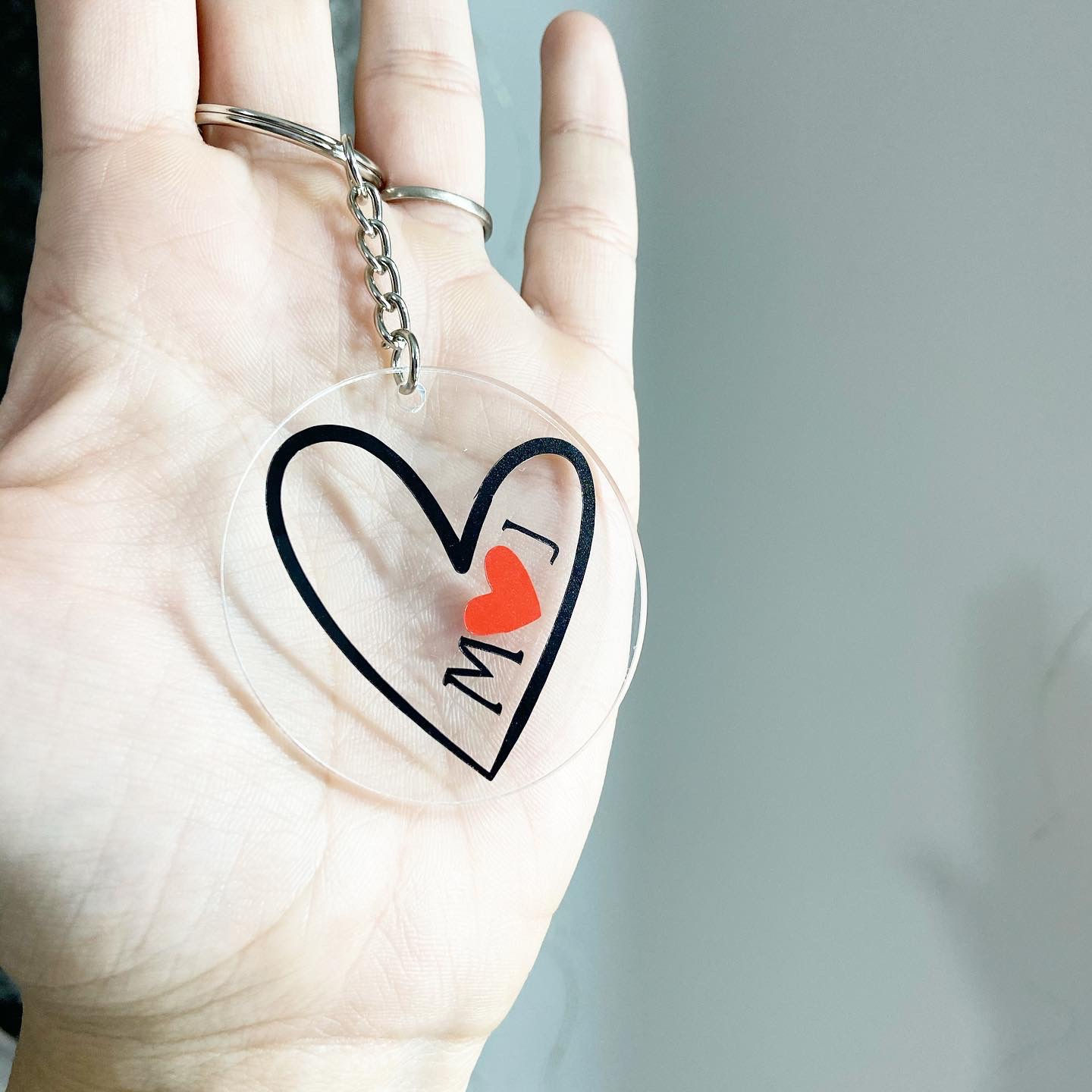 Valentines Keyring, acrylic Keyring 