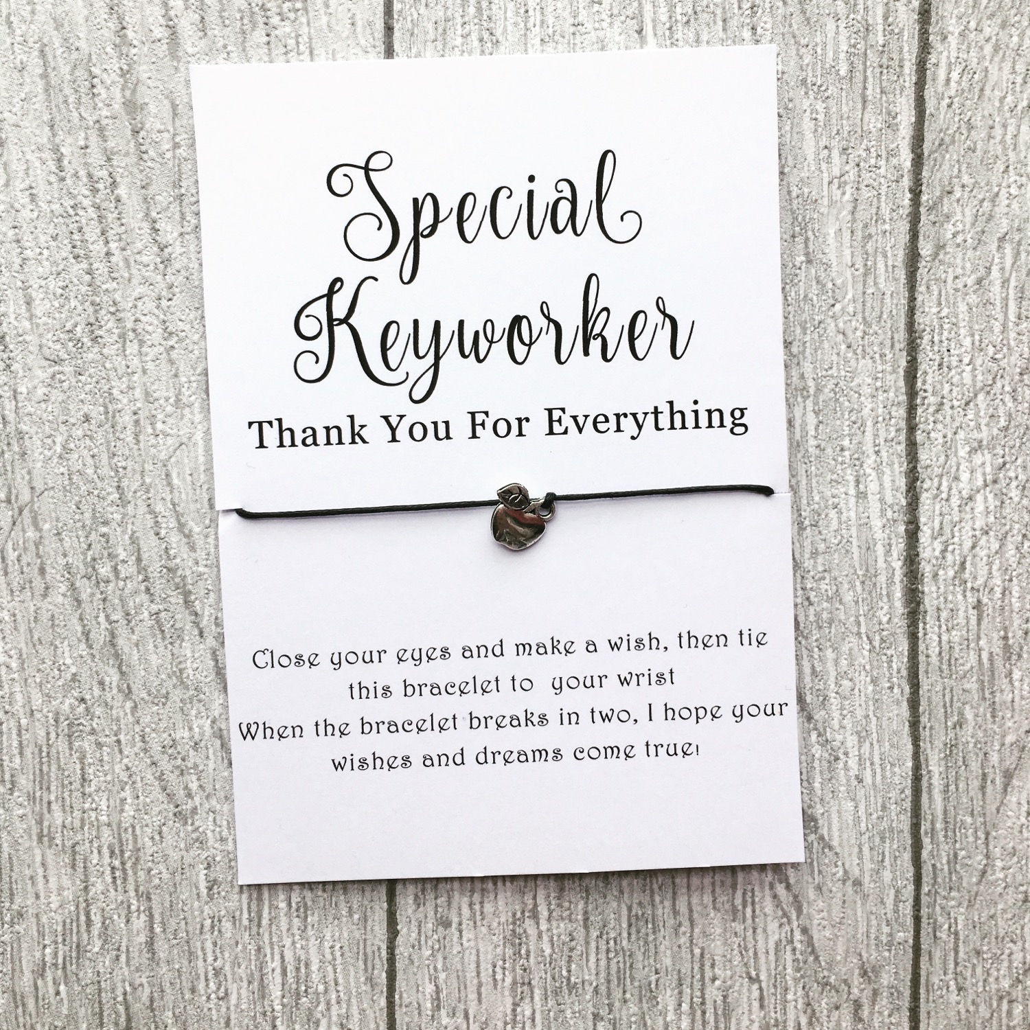Special keyworker wish bracelet 