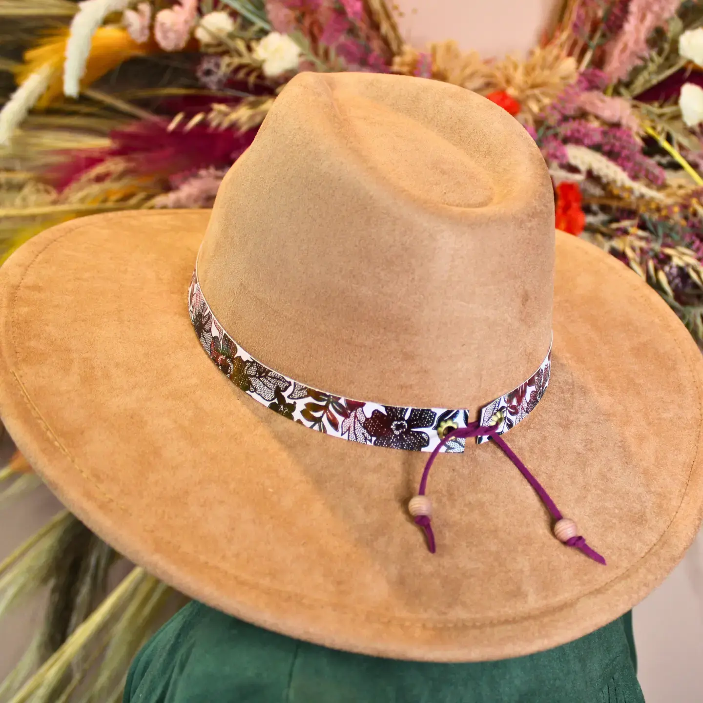 Metallic Floral Hatband
