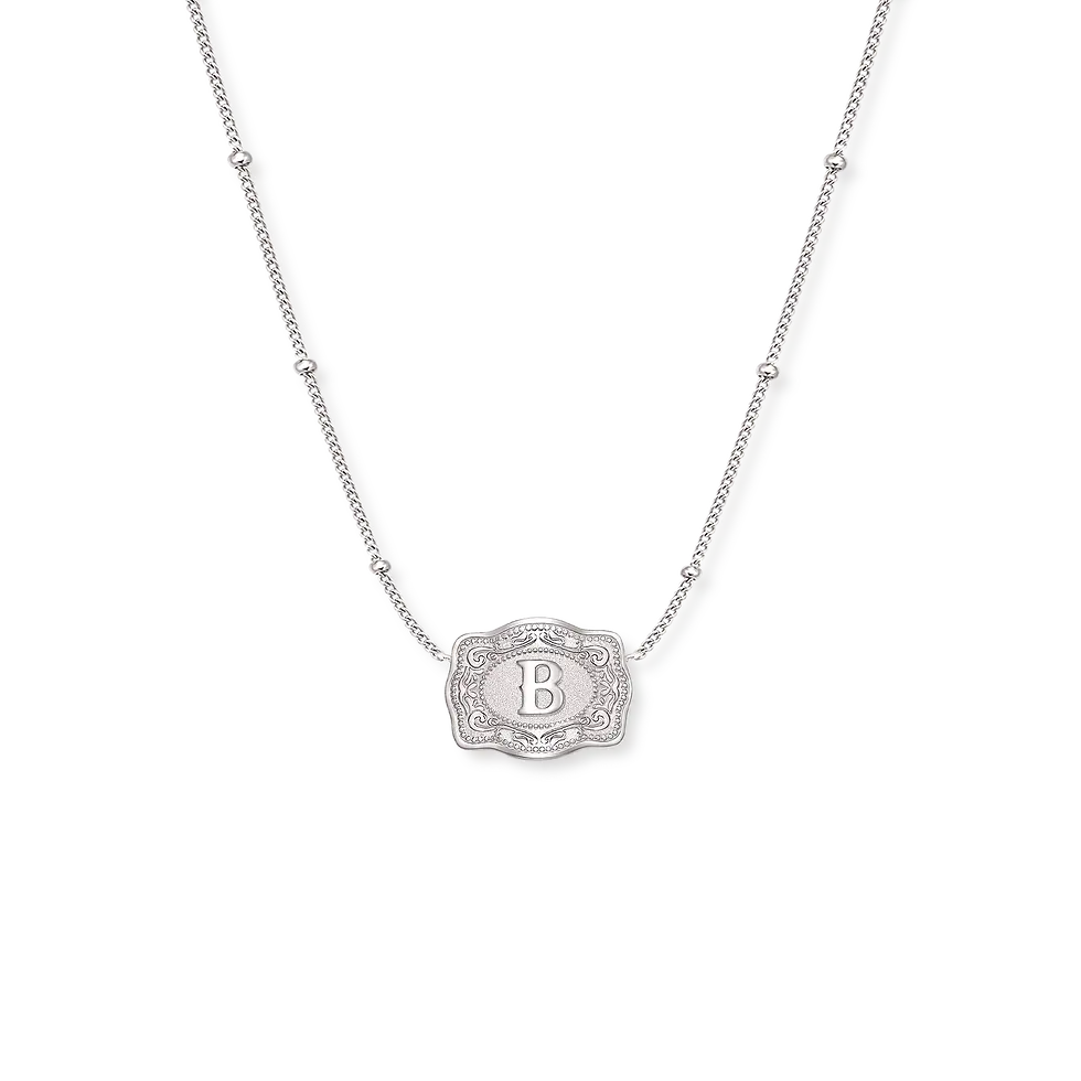 Thumbnail: Belt Buckle Initial Necklaces