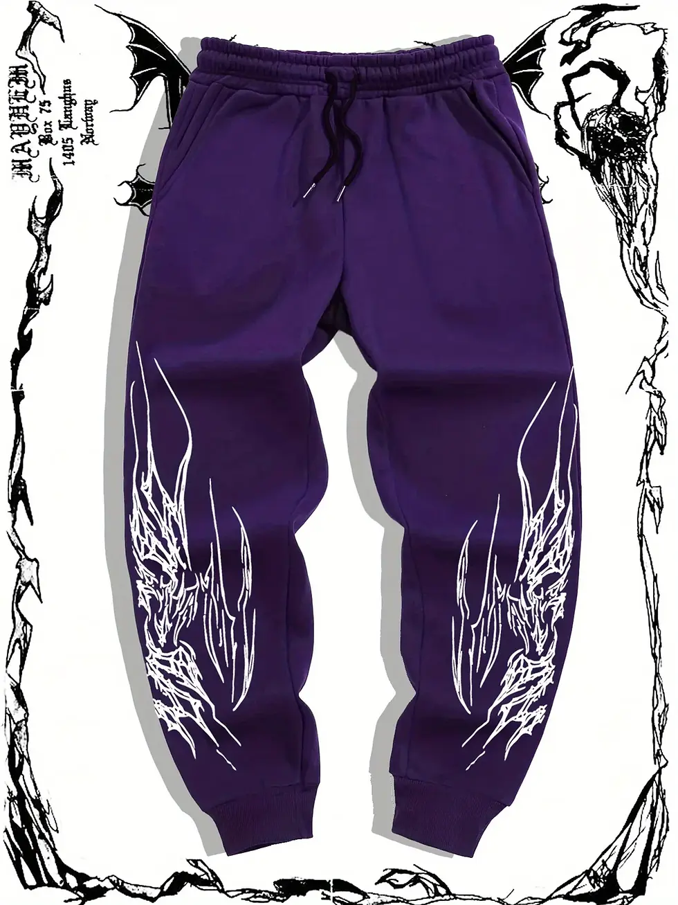 Thumbnail: Mens Gothic Print Sweatpants