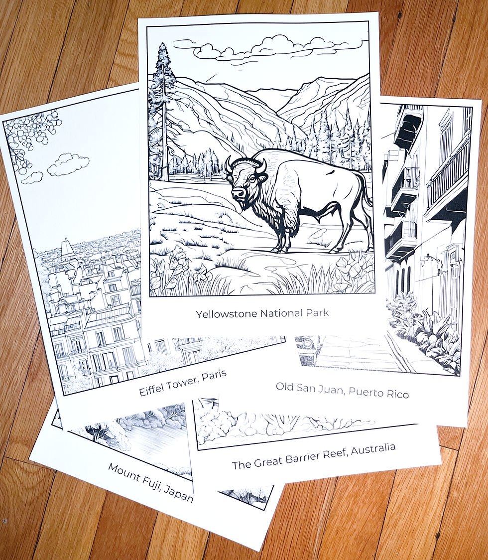 Thumbnail: Watercolor Prints - Travel (Set of 20) SKU A107