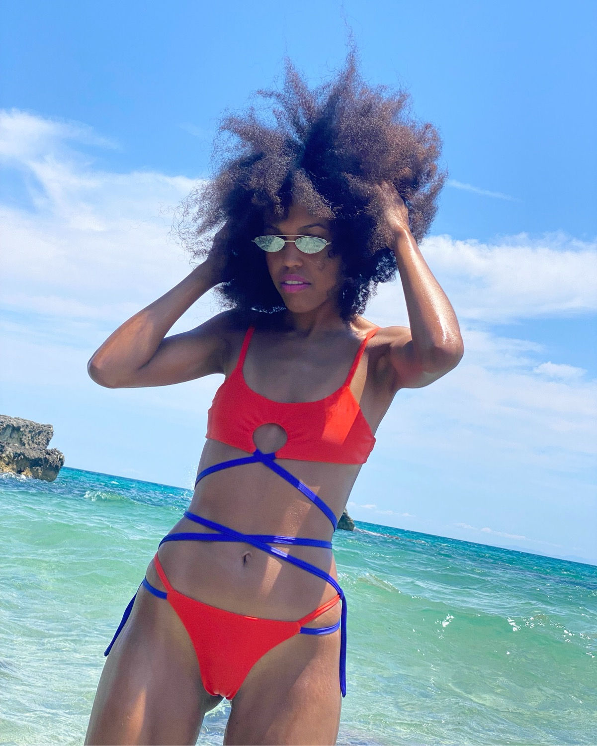 Orange Purple Bikini