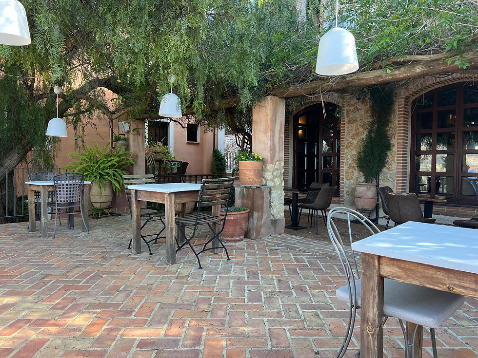 terrasse principale de la finca el tossal