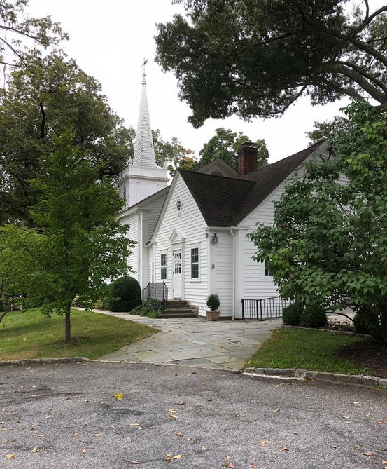 Protected historic property, white clapboard church
