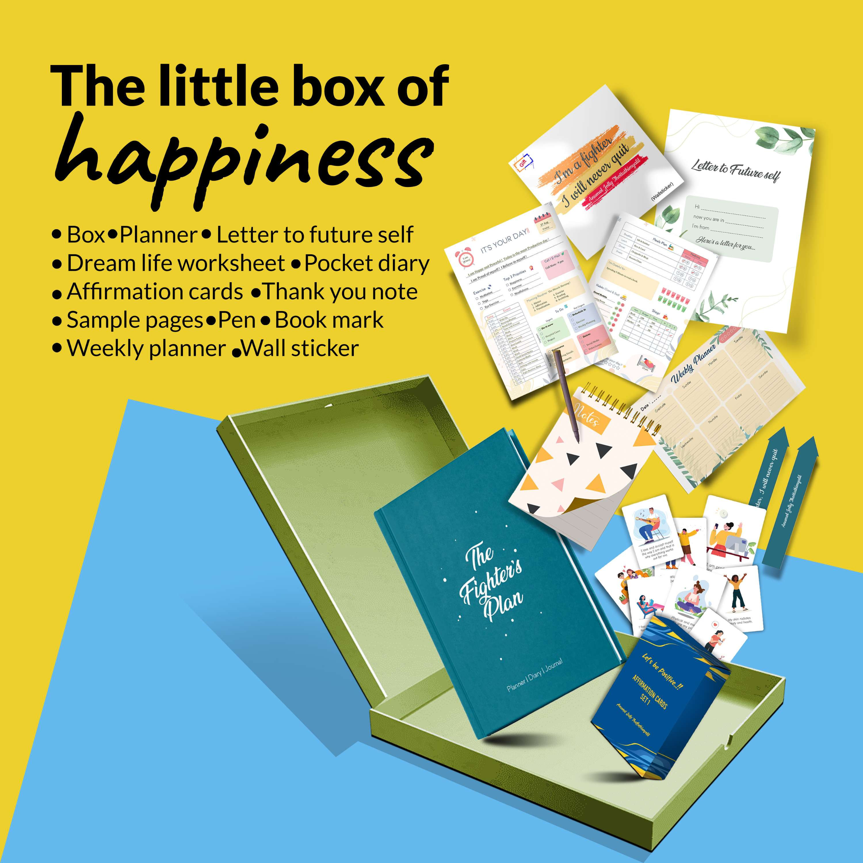 Gift set : The Fighter's Plan - Undated Daily Planner | Journal | Organizer