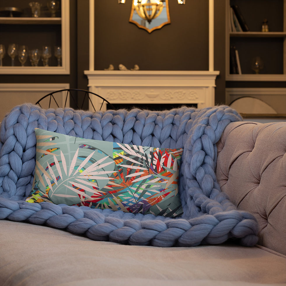 Thumbnail: Vivid Palm - Throw Pillow