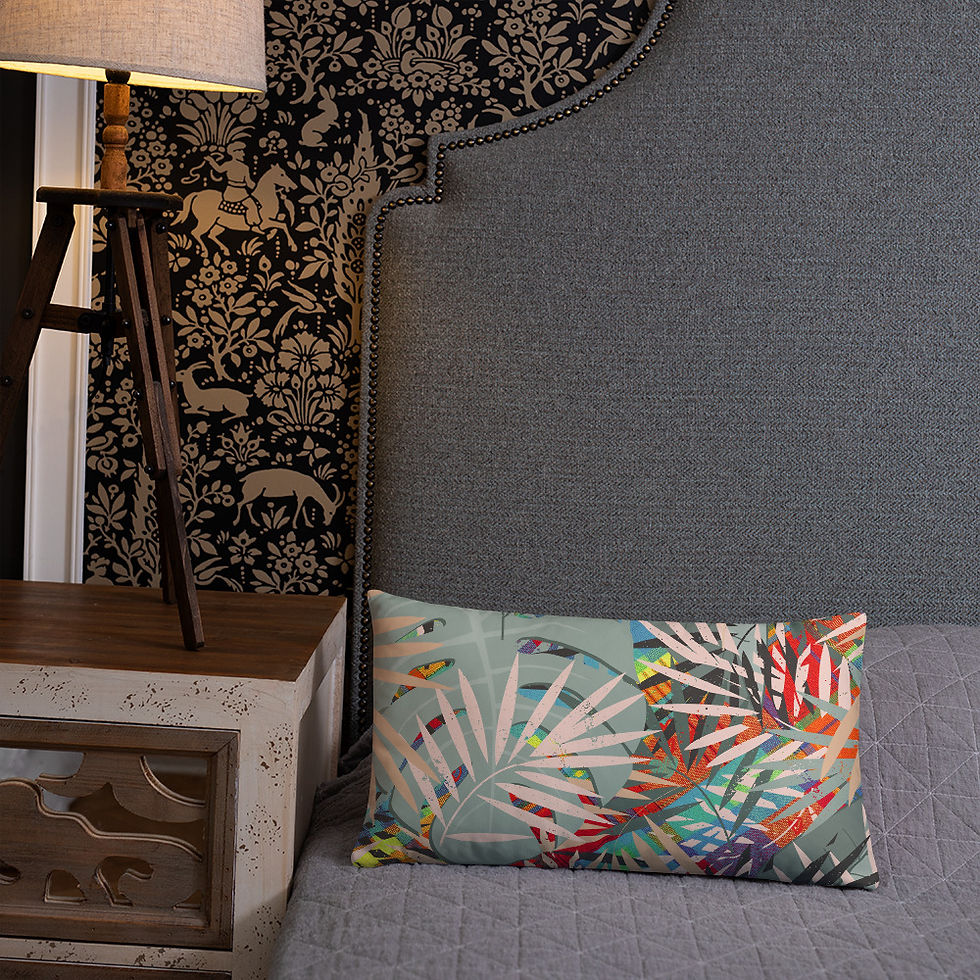 Thumbnail: Vivid Palm - Throw Pillow