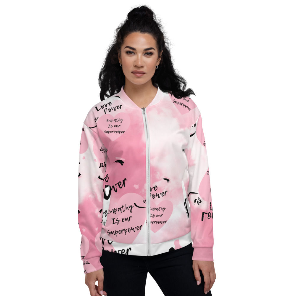 Love is Power, Empathy is our Superpower - Unisex Bomber Jacket