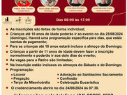 Paróquia de Santa Rita organiza retiro para famílias