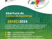 Caminhadas e missa marcarão abertura do Jubileu da Esperança