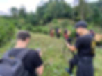 Crew filming ethnic minority Vietnam people going for tea harvesting in the mountains