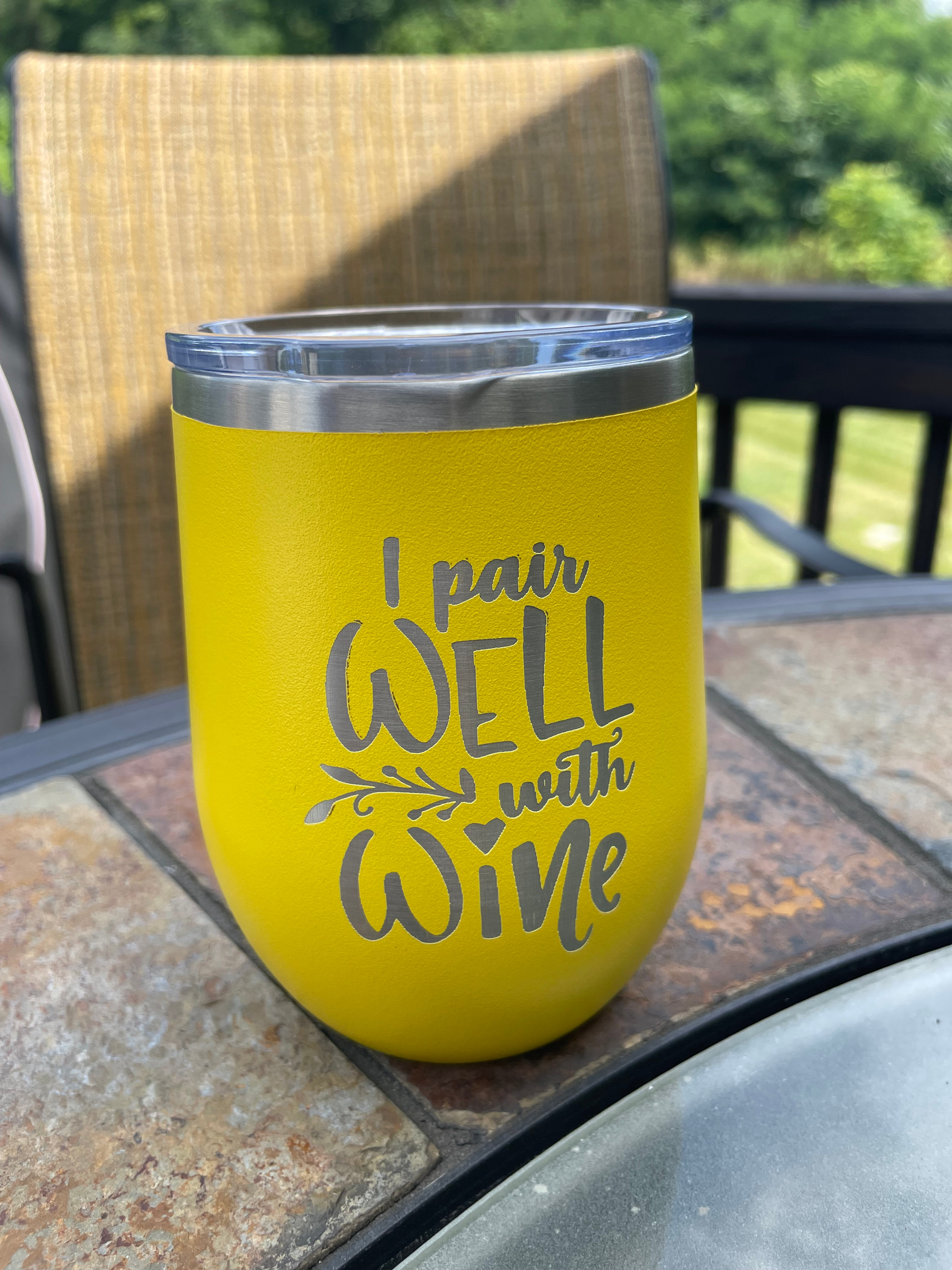 Wine Tumbler Yellow