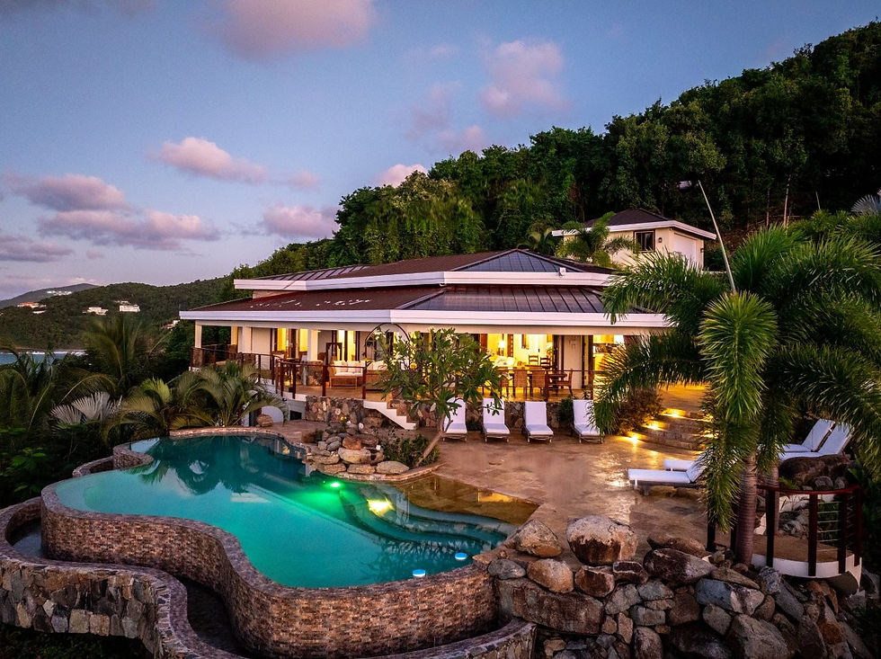 BVI Villa MyALL Tortola avec sa superbe piscine infinity