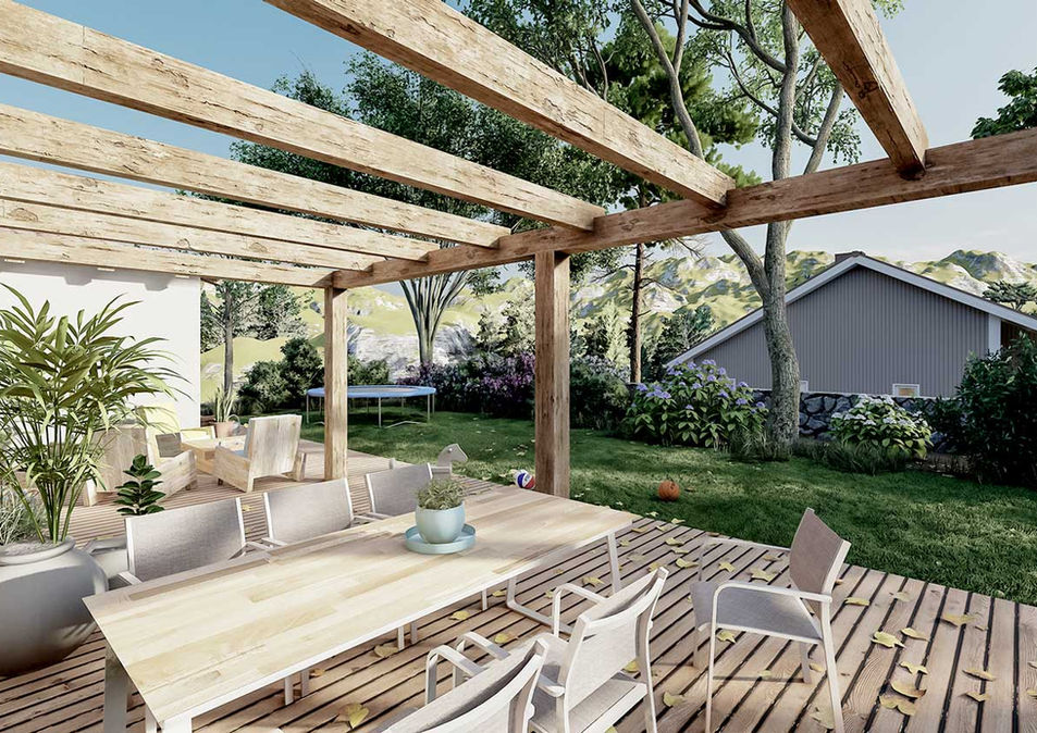 תוספת-לבית-פרטי-בקיבוץ-מלכיה,-מבט-מפינת-האוכל-במרפסת-.