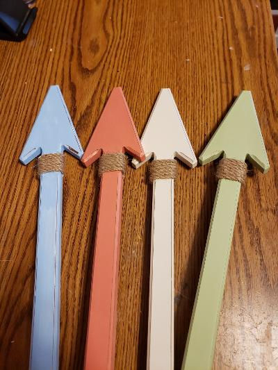 Thumbnail: Rose Arrow - hand painted wooden arrow - TS Joyce book quote