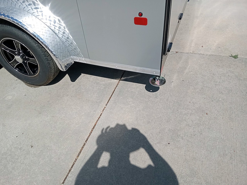 Thumbnail: 7.5 x 16 enclosed trailer   SILVER - HAIL- WILL REDUCE PRICE