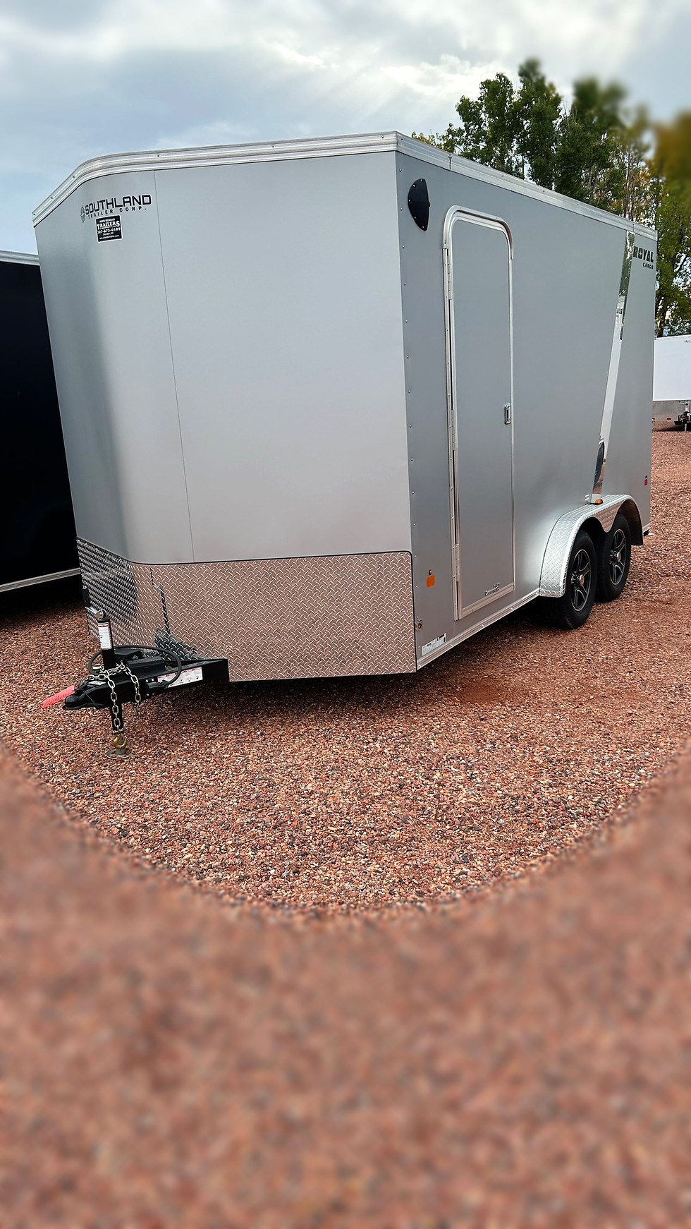 Thumbnail: 7.5 x 16 enclosed trailer   SILVER - HAIL- WILL REDUCE PRICE