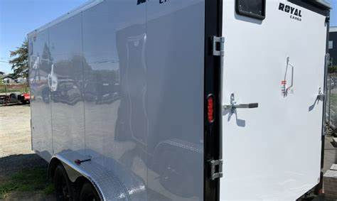 Thumbnail: 7X16 ENCLOSED V-NOSE WHITE