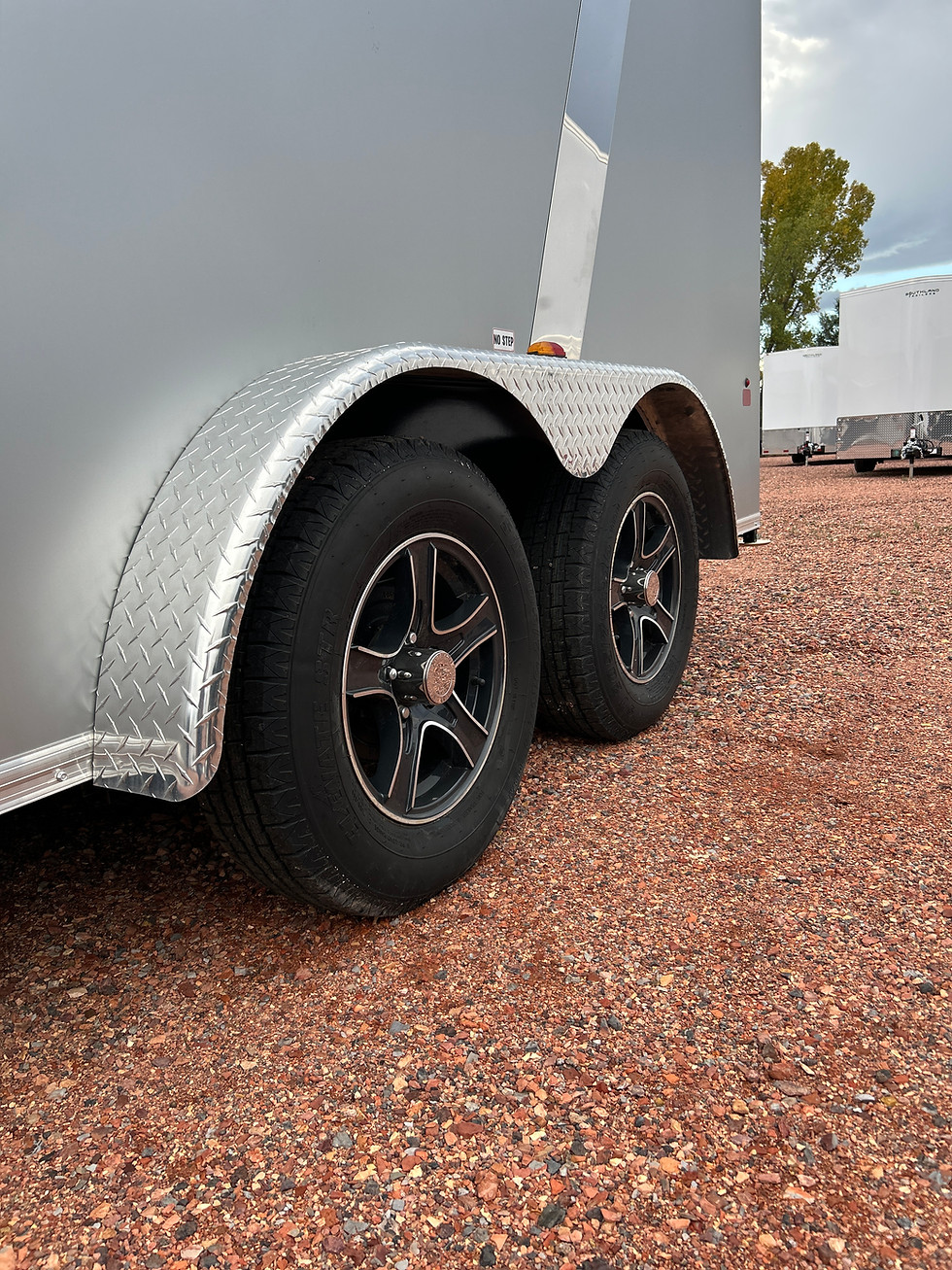 Thumbnail: 7.5 x 16 enclosed trailer   SILVER - HAIL- WILL REDUCE PRICE