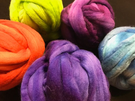 New Falkland Wool Roving Colors