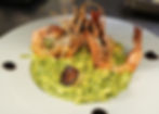 PATES AUX ST-JAQUES ET GAMBAS AU PESTO CREME