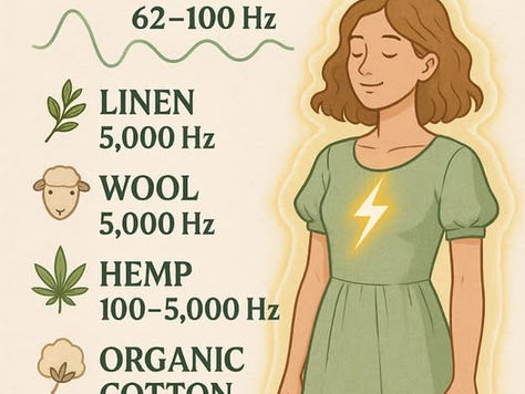 Kledingstoffen hebben een frequentie en met de juiste stoffen kan je iemand zijn gezondheid verbeteren of juist zieker maken.