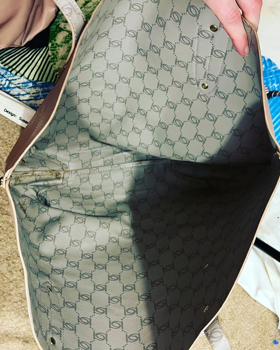 Thumbnail: BEBE LARGE TOTE Size: LARGE TOTE: huge! 21x14 inches! O