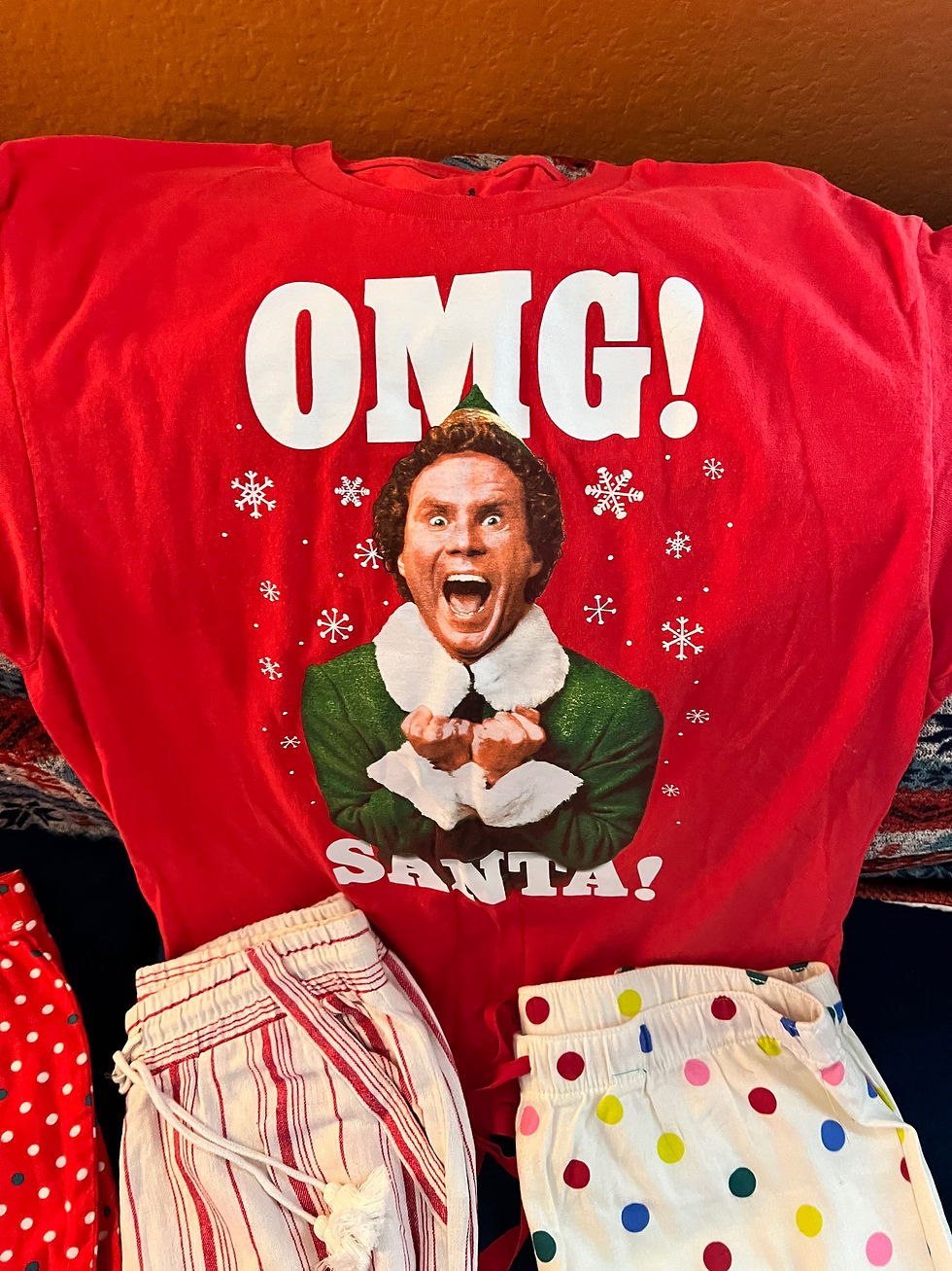Thumbnail: 🎅NWOT & ETC HOLIDAY CHRISTMAS VACATION ELF HOLIDAY PAJAMA LOT T-SHIRTS PANTS L 